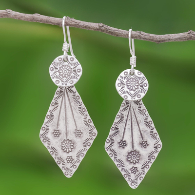 Stamped Thai Silver Earrings Ethnic Earrings Gypsy Earrings Boho earrings Boho Chic Earrings Sterling Silver Earrings