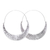 Sterling silver hoop earrings, 'Crescent Swing' - Hammered Sterling Silver Hoop Earrings thumbail