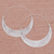 Sterling silver hoop earrings, 'Crescent Swing' - Hammered Sterling Silver Hoop Earrings (image 2b) thumbail