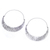 Sterling silver hoop earrings, 'Crescent Swing' - Hammered Sterling Silver Hoop Earrings (image 2c) thumbail