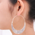 Sterling silver hoop earrings, 'Crescent Swing' - Hammered Sterling Silver Hoop Earrings (image 2d) thumbail