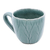 Celadon ceramic mug, 'Lotus Garden' - Handmade Celadon Ceramic Mug from Thailand