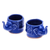 Seladon-Keramik-Teetassen, (Paar) - Kleine elefantenförmige blaue Seladon-Teetassen (Paar)
