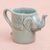 Celadon ceramic mug, 'Elephant Essence in Spruce' - Elephant Themed Celadon Ceramic Mug in Blue-Green thumbail