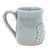 Celadon ceramic mug, 'Elephant Play' - Elephant Motif Celadon Ceramic Mug from Thailand (image 2e) thumbail