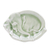 Celadon ceramic plate, 'Elephant at Rest in Green' - Handmade Elephant Themed Celadon Ceramic Plate (image 2a) thumbail