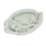 Celadon ceramic plate, 'Elephant at Rest in Green' - Handmade Elephant Themed Celadon Ceramic Plate
