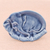 Celadon ceramic plate, 'Elephant at Rest in Blue' - Blue Celadon Elephant-Shaped Plate from Thailand