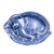 Celadon-Keramikplatte - Blauer Celadon-Teller in Elefantenform aus Thailand