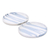 Keramik-Dessertteller, (Paar) - Kleine Dessertteller aus weißer und blauer Keramik (Paar)