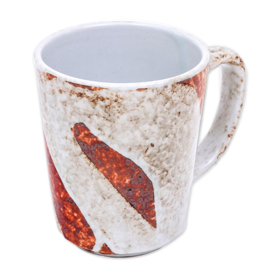 Ceramic mug, 'Natural Appeal' - Earth-Toned Ceramic Mug from Thailand