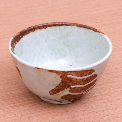 Tazón de cerámica - Cuenco de cerámica versátil en marrón y blanco