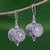 Silver dangle earrings, 'Karen Barrel' - Unique Hill Tribe 950 Silver Dangle Earrings (image 2) thumbail