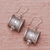 Silver dangle earrings, 'Karen Barrel' - Unique Hill Tribe 950 Silver Dangle Earrings (image 2b) thumbail