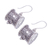 Silver dangle earrings, 'Karen Barrel' - Unique Hill Tribe 950 Silver Dangle Earrings