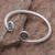 Silver cuff bracelet, 'Fiddlehead Fern' - Hill Tribe 950 Silver Spiral Cuff Bracelet (image 2) thumbail