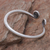 Silver cuff bracelet, 'Fiddlehead Fern' - Hill Tribe 950 Silver Spiral Cuff Bracelet (image 2b) thumbail