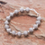 Silver beaded bracelet, 'Karen Whorl' - Spiral Beaded 950 Silver Bracelet (image 2) thumbail