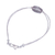 Silver beaded pendant bracelet, 'Karen Pleat' - Karen Hill Tribe Beaded 950 Silver Pendant Bracelet (image 2e) thumbail