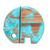 Holzstatuette, 'Safari-Elefant in Blau' (6 Zoll) - Elefantenskulptur aus rustikalem Holz mit blauem Finish (6 Zoll)