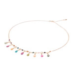 Tourmaline waterfall necklace, 'Colorful Array' - Natural Tourmaline 24k Gold Plated Waterfall Necklace