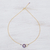 Gold plated amethyst pendant necklace, 'Two Circles United' - 24k Gold Plated Two Circle Amethyst Pendant Necklace (image 2b) thumbail