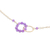 Gold plated amethyst pendant necklace, 'Two Circles United' - 24k Gold Plated Two Circle Amethyst Pendant Necklace (image 2f) thumbail