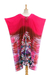 Cotton batik caftan, 'Fanfare in Fuchsia' - All Cotton Batik Caftan Dress in Fuchsia and Red (image 2a) thumbail