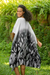 Cotton batik caftan, 'Raining Leaves' - Asymmetrical Batik Cotton Caftan Dress (image 2b) thumbail