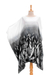 Cotton batik caftan, 'Raining Leaves' - Asymmetrical Batik Cotton Caftan Dress (image 2f) thumbail