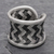 Sterling silver wrap ring, 'Dark Path' - Matte and Oxidized Woven Silver Band Ring (image 2b) thumbail