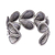 Brazalete de plata - Brazalete de plata 950 en forma de corazón tejido