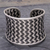 Silver cuff bracelet, 'Dark Path' - Woven 950 Silver Cuff Bracelet from Thailand thumbail