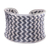 Silver cuff bracelet, 'Dark Path' - Woven 950 Silver Cuff Bracelet from Thailand (image 2a) thumbail