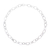 Collar largo de eslabones plateados - Collar extra largo de eslabones martillados de plata 950
