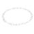 Long silver link necklace, 'Lanna Links' - Extra Long 950 Silver Hammered Link Necklace (image 2d) thumbail