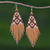 Perlen-Wasserfall-Ohrringe, „Lanna Cascade in Orange“ – Lange Perlen-Wasserfall-Ohrringe mit Sterling-Haken