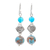 Jasper and quartz dangle earrings, 'Chiang Mai Fish' - Jasper and Quartz Dangle Earrings with 950 Silver