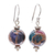 Glass bead dangle earrings, 'Fantastic Journey' - 950 Silver and Glass Bead Dangle Earrings