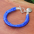 Quartz beaded bracelet, 'Ever Blue' - 950 Silver and Blue Quartz Beaded Bracelet (image 2b) thumbail
