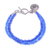 Quartz beaded bracelet, 'Ever Blue' - 950 Silver and Blue Quartz Beaded Bracelet (image 2c) thumbail