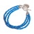 Quartz beaded bracelet, 'Ever Blue' - 950 Silver and Blue Quartz Beaded Bracelet (image 2e) thumbail
