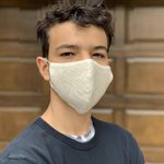 Hemp and cotton face masks, 'Spirit of the Sea' (set of 3) - Three Handcrafted Thai Face Masks-1 Hemp and 2 Blue Cotton