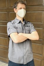 Hemp and cotton face masks, 'Spirit of the Sea' (set of 3) - Three Handcrafted Thai Face Masks-1 Hemp and 2 Blue Cotton