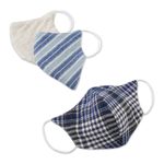 Hemp and cotton face masks, 'Spirit of the Sea' (set of 3) - Three Handcrafted Thai Face Masks-1 Hemp and 2 Blue Cotton