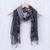 Cotton scarves, 'Galaxy of Love' (pair) - Pair of Cotton Tie-Dye Scarves in Shades of Grey (image 2) thumbail