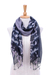 Cotton scarves, 'Galaxy of Love' (pair) - Pair of Cotton Tie-Dye Scarves in Shades of Grey (image 2a) thumbail