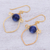 Gold plated kyanite dangle earrings, 'Swing in Blue' - Kyanite Gold Plated Dangle Earrings from Thailand