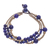 Lapis lazuli and brass beaded bracelet, 'Natural Wonders' - Blue Lapis Lazuli and Brass Beaded Bracelet thumbail