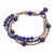Lapis lazuli and brass beaded bracelet, 'Natural Wonders' - Blue Lapis Lazuli and Brass Beaded Bracelet (image 2c) thumbail
